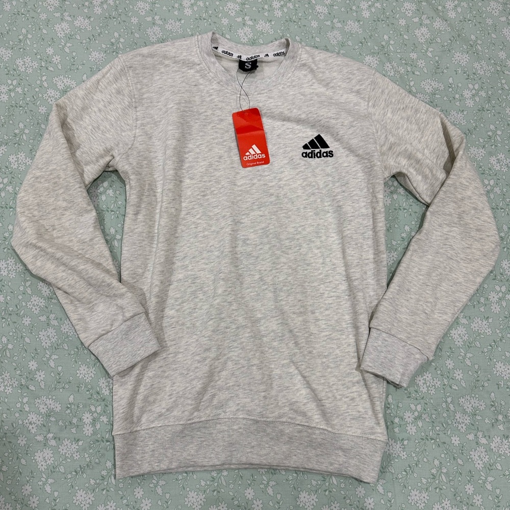 Adidas size small grey Crewneck Sweater